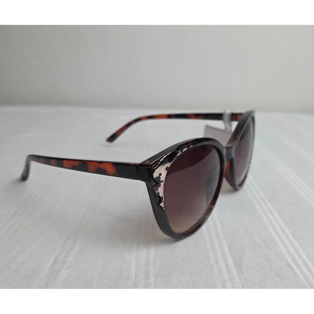 Oscar de la Renta Womens Tortoise Shell Oversized Sunglasses UV Protection Brown